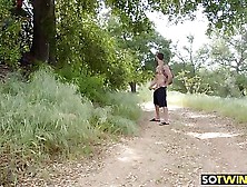 Teen Joins Gay Couple For Some Hot Outdoor Anal Sex Fun