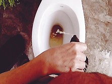 He Piss For Online Camera In Toilet