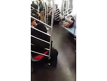 Drunk Girl Public Subway Play