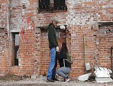 Blowjob At The Abandoned Train Station