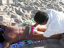 Ebony Beach Massage (Boobs & Tits Massaged)