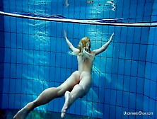 Russian Blonde Perfection Swimming In The Pool