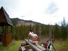 Naked Girl In The Mountains