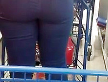 Candid Ebony Milf Checkout Line.. Stacked #1