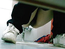 Kneeling Toilet Pissing Asian Girl Voyeur Video