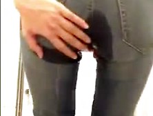 Desperately Wetting Her Jeans