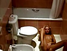 Blonde Fingering In The Bathroom