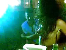 Drunk Russian Girl Striptease In Bar