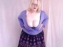 What's Under The Lilac Top And Flared Skirt