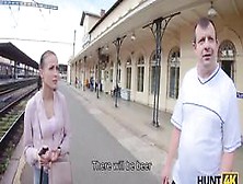 Hunt4K. Man Watches How His Lassie Sucks Strangers Cock For Cash