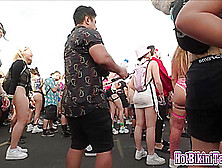 Hot Big Ass Asian Raver Girl Shaking Her Big Ass Cheeks At Rave Festival