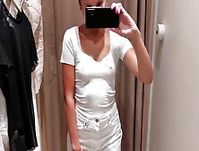 Sexy Cutie Takes A Video Of Herself In The Fitting Room Of T