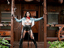 Outdoors Quickie With Naughty Chloe Surreal In Leather Lingerie