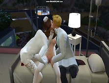 2 Nurses Sneak With Cute Doctor Into A Room For A Quickie,  But Get Caught While Having Sex (Sims Four)