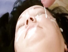 Both Guys Jizzed All Over Bbw's Face After Dicking Her Down