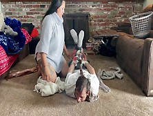 Femdom Scarf Hogtied Part 1