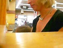 Sexy Milf Upskirt Video Of Hot Blonde Cougar Out Shopping