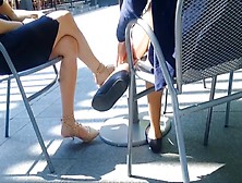 Candid Two Sexy Girls Legs