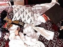 Amoul Solo,  875 - Final - White Hoe Inside Beaded Dress,  Satin,  G-String,  Tights,  Heels,  Fucking,  Head,  Rim Job,  Masturbation,  S