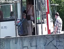 Hot Risky Public Sex Orgy By A Tram Stop