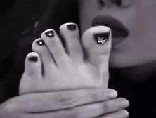 Kinky Teens Lick Their Delicious Feet With Sexy Fresh Nail Polish