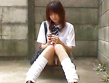 (Softcore Voyeur) Oriental Schoolgirls Public Upskirt Pantys