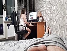 Stepmom Came Inside My Room,  I'm Jerking Off A Cock,  She Looks And Want Suck My Penis
