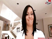 Black Haired Slut Getting A Jizzed On Her Big Natural