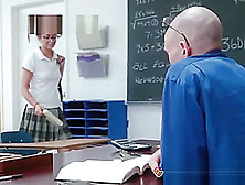 Classmate Fucks Slutty Hot Teen Schoolgirl In Detention