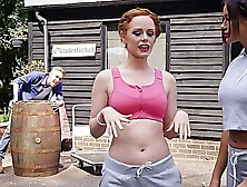 Strong Outdoor Backyard Sex Perversions With A Redhead Mom