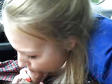 Blonde Scarlett Sage Stuffs Her Mouth With Cock