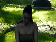 Candid College Girl Soles In The Grass
