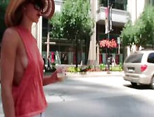 Hot Girl Braless Sideboob On Street