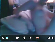 Busty Girl Rubs Herself To Orgasm For Her Bf On Skype