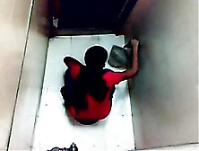 Toilet Spycam Catches Indian College Girl Pissing