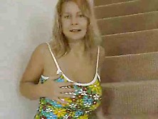 Tit Groping And Toy Play On The Stairs