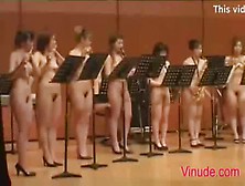 Group Of Teens Give A Nude Concert