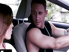 Mylf - Bombshell Stepmom Krissy Lynn Give Her Stepson Sloppy Oral Sex In The Car And Then Fucks Him Hard