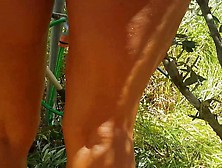 Nippleringlover – Horny Milf Is Nude Outdoors,  Showing Hot Ass,  Pierced Pussy Lips,  Extremely Pierced Nipples Close-Up
