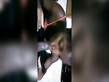 Afro 19 Year Old Women On Her Knees Slobbering On Alpha Male Long Penis