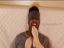 Hard Core Foot Domination Session | Hard Slapping And Gagging (Busted Lip At Four:32)