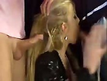 Blonde Takes Double Dicks
