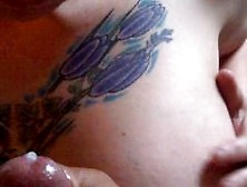 Sucking My Step Brother's Big Cock Until He Cums All Over All My