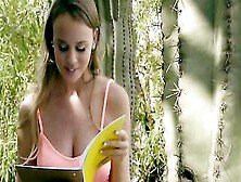 Sitting Outside,  Alexis Adams Dig A Private Moment To Read Through Her Diary And To Reflect On Her 3-Way With