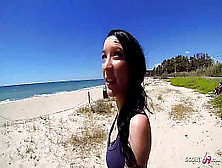 Petite Teenie Tania Pickup For First Assfuck At Public Beach By Cougar Dude