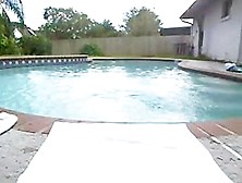Lil C Backyard Pool Masturbation