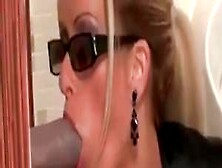 Blonde Girl In Sexy Stockings Sucking Dick Trough A Gloryhole By Wavesofslime