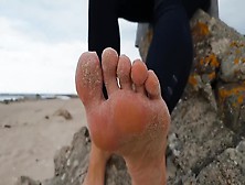 Foot Fetish On The Beach