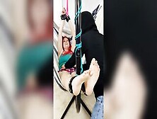 Hanging Hammock Tickling Bdsm - Toes And Upper Body