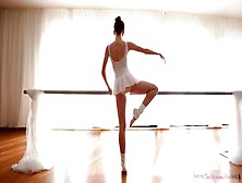 Petite Ballerina Gives A Blowjob On The Barre